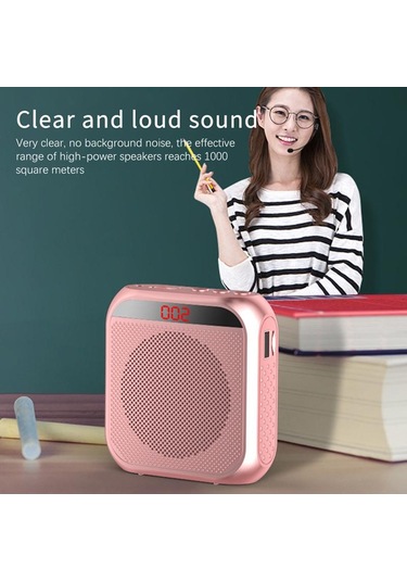 Yüksek Hoparlör Ses Amplifikatörü Hoparlör Bluetooth Hoparlör Mikrofon Okul Öğretmeni Mikrofon Taşınabilir Hoparlör