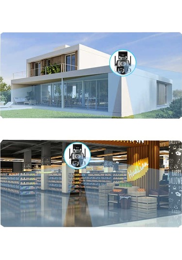 Mpıa Hina Türkçe Uygulamalı 3.0 Mp + 3.0 Mp Çift Kamealı Wi-fi İp Kamera
