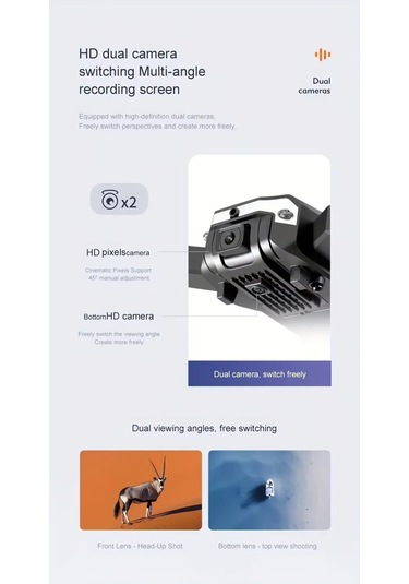 S6 Pro Drone Quadrotor Rc Fırçasız Motor Profesyonel Hd Kamera Hava Fotoğrafçılığına Uygun + 2 Pil