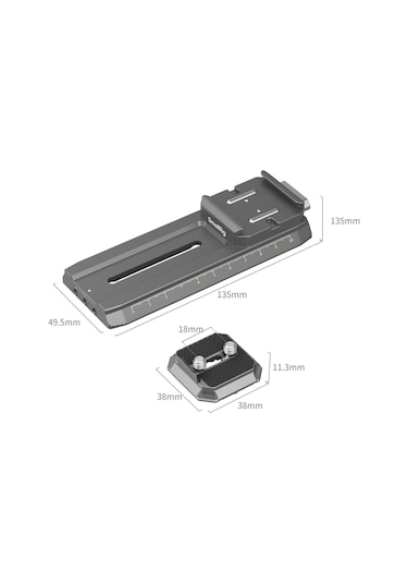 Smallrig 4638 Djı Rs 2 / Rsc 2 / Rs3 / Rs 3 Pro / Rs 4 / Rs 4 Pro İçin Hawklock H38 Manfrotto Hızlı