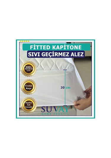Suvay Kapitone Fitted Su Sıvı Geçirmez Alez Tek Ve Çift Kişilik