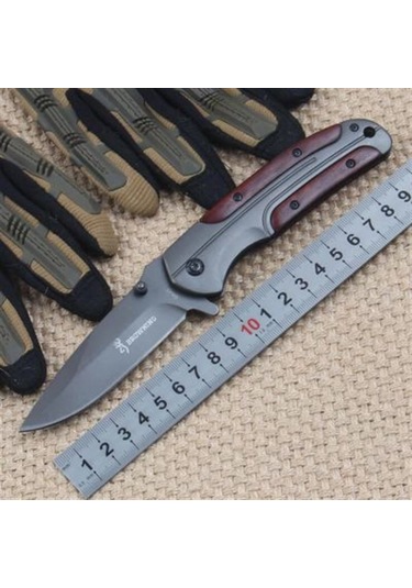 Kişiye Özel Gerber Serisi Avcı Tip Kamp Çakısı 21 cm - Ahşap Sap Çok Renkli