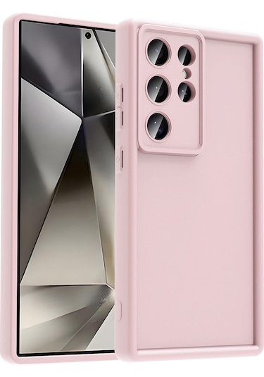 Galaxy S24 Ultra Kılıf Kamera Korumalı Zore Ananas Kapak Pembe