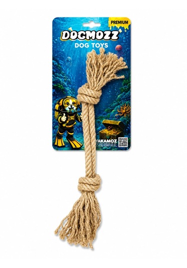 Dogmozz Premium 2 Düğümlü 2 İpli Köpek Diş Isırma İpi 25 Cm