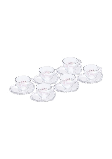 Karaca Rory Lüsterli Cam 6 Kişilik Kahve Fincan Takımı 80 ml