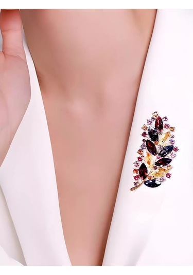 Beautiful Detail Orijinal Büyük Broş Hediye 210527188 Bordo