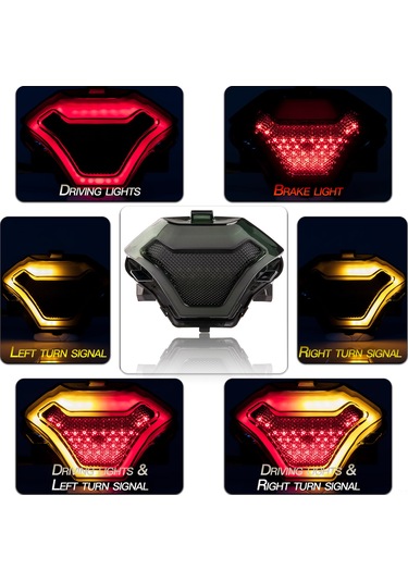 Moveevo Sigorta Sinyal Lambası - 12v, Ipx66 Su Geçirmez, Dumanlı Gri Lens, Led Arka Stop Lambası