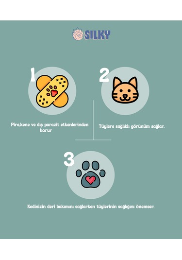 Kediler İçin Aloevera Özlü Dış Parazit Karşıtı Kuru Köpük Şampuan