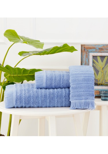 Sadem Organik Linden Havlu 30x50 Cm Mavi