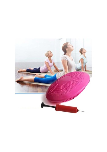Anjiexun Yoga Topları Masaj Pedi Şişirilebilir Denge Yastığı Gümüş-gri Gümüş-gri