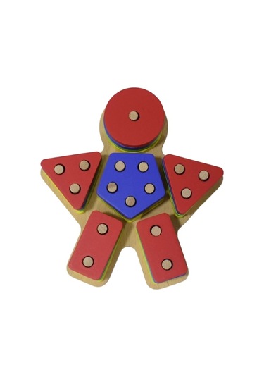 Eğitici Ahşap Geometrik Şekilli Montessori Bul Tak 25 Parça Oyunu Kokusuz, Sağlıklı, Boyası Çıkmaz