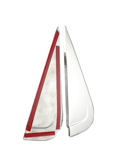 Dacia Duster Uyumlu 2010-2017 Krom Arka Cam Kelebek Yeri 2 Parça Paslanmaz Çelik