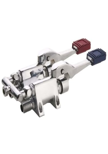 Çift Pedal Çift Su Armatür Çift Pedallı Musluk Krom