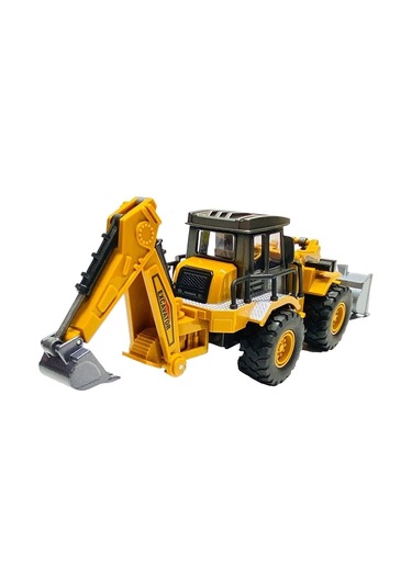 Oyuncak Model Metal Kepçe Dozer Excavatör Buldozer 30 Cm Ön Ve Arka Hareketli Kırılmaz Kepçe