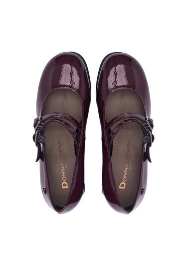 Bordeaux Naplack Topuklu/ Stiletto Kadın 205307ds Donna Serena 5307ds Naplack Bordeaux Naplack