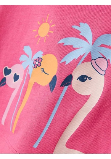 Name It Nmfvıima Capsl Kız Çocuk Crop T-shirt 13228148 Pembe