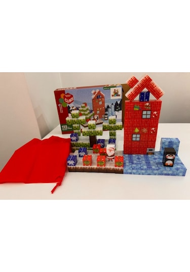 155 Parça Manyetik Bloklar Küp Blok Kar Ve Noel Temalı Yapı Taşı 2.0 Cm