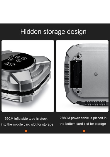 Sones 22 Silindir Araba Akıllı Dijital Ekran Şişirme Pompası Taşınabilir Araç Lastiği Pnömatik Motor Siyah