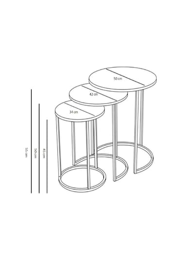 Zigon sehpa,metal zigon sehpa,servis sehpası,çay zigon sehpası,3'lü zigon sehpa,kaliteli sehpa  Renk bronz