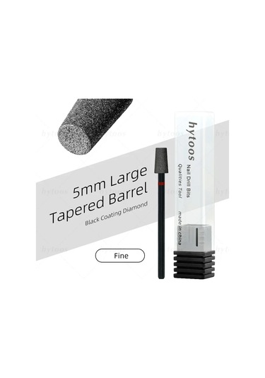 Hytoos Pro Siyah Elmas Tırnak Matkap Uçları Rus Tırnak Eti Ucu Tırnak Matkap Ölü Cilt Tırnak Eti Temizleyici Çivi Ön Tedavi Araçları Çikolata