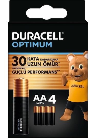 Duracell MX1500 Optimum LR6/MN1500 Alkalin AA Kalem Pil 1,5V 4'lü Paket