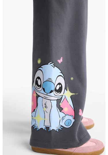 Defacto Kız Çocuk Disney Lilo & Stitch 2li Takım Sweatshirt Eşofman Altı G1020a825wnar31 Antrasit