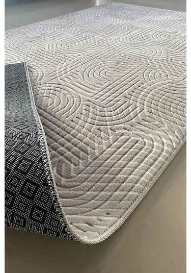 Lüle Halı Delüx Kaymaz Taban Halı Yolluk Gri Renk, Dlx7053 Vizon