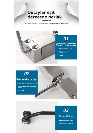 Harborstore Alüminyum Alaşımlı Tampon Otomatik Kapı Kapatıcı - Beyaz - Wr0709205