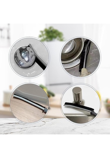 4 Adet Boşluk Temizleme Fırçası, Çok Fonksiyonlu Aralık Boşluğu Ekru