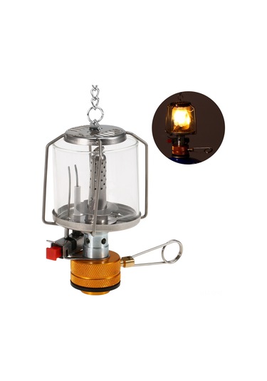 Aubyhe Kamp Ve Outdoor İçin Kompakt Isı Ve Işık Sağlayan Paslanmaz Çelik Gaz Feneri Çok Renkli