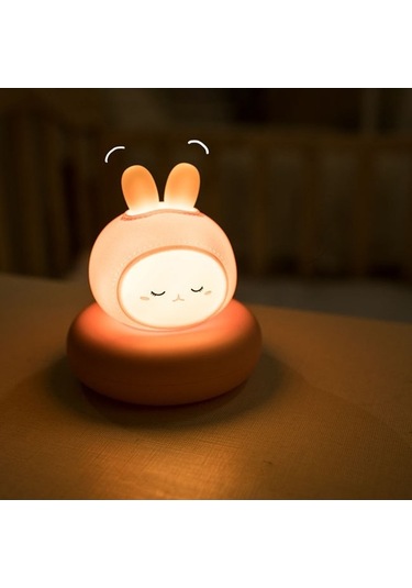 Novahub Esnek Mini Led'li Gece Lambası Usb Şarj Edilebilir Sevimli Tavşan/ayı/kedi/ördek Bebek Besleme Lambası Kısılabilir 3 Parlaklık Seviyesi Taşınabilir Okuma Lambası Diğer