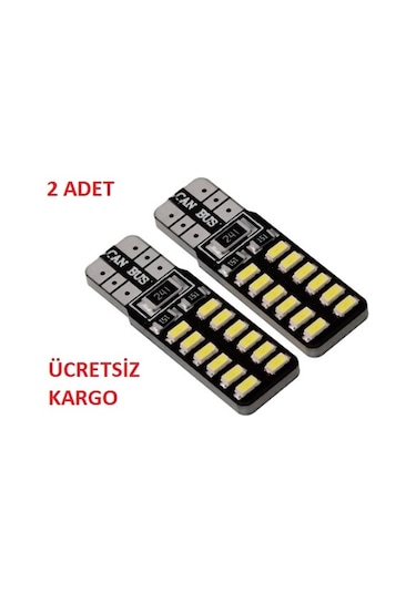T10 Dipsiz W5W Canbus 24 Led Beyaz Işık Park Plaka Ampülü