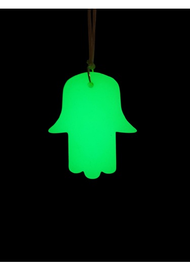 Fatma Ana Eli Karanlıkta Parlayan Fosforlu Dikiz Aynası Asma Süsü 2 Adet Yeşil