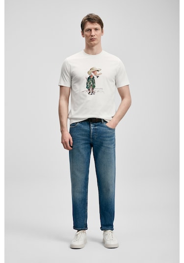 Lufian Duck Modern Grafik T- Shirt Kırık Beyaz Kırık Beyaz 111020292100510 Kırık Beyaz