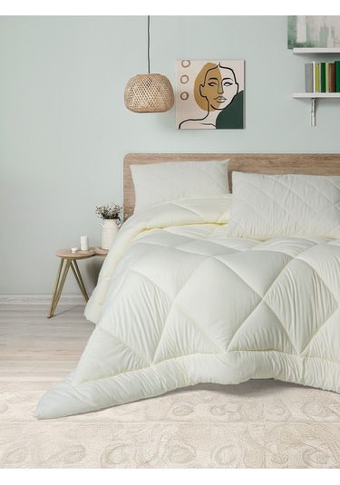 Cotton Box Softwash Tek Kişilik Yorgan Seti Ekru Ekru