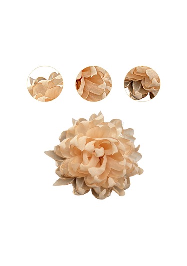 Homyl Kadınlar Için Çiçek Broş Rozeti Büyük Dans Ziyafeti Kayısı