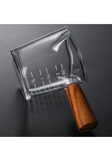 Suntek Barista Süt Barı Için Ahşap Saplı Şeffaf Çift B