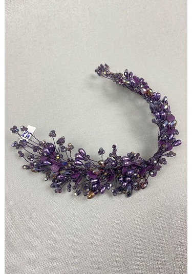 FdayAksesuar Gelin Saç Aksesuarı Mor Berra Model Çift Taraflı Gelin Saç Aksesuarı FRDY31657