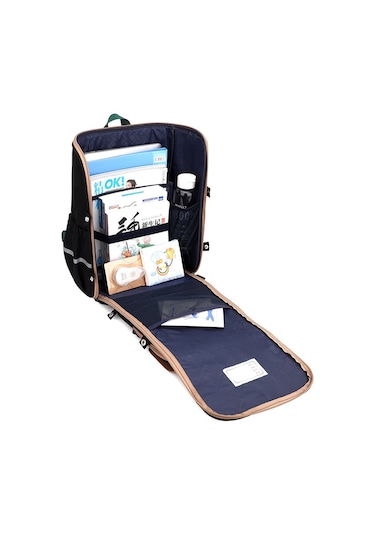 Relaxed Oxford Kumaş Omurga Koruması Su Geçirmez Çocuk Okul Çantası İngiliz Tarzı - Pembe