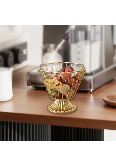 Homyl Kapsül Tutucu Yaratıcı Pratik Kahve Pod Bar Kafe Oturma Altın