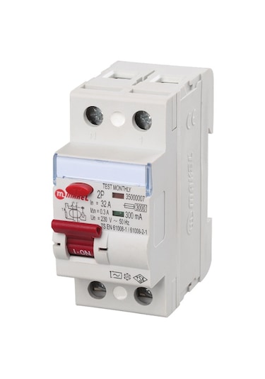 Makel 2X63A 30Ma Kaçak Akım Koruma Şalteri 34000010