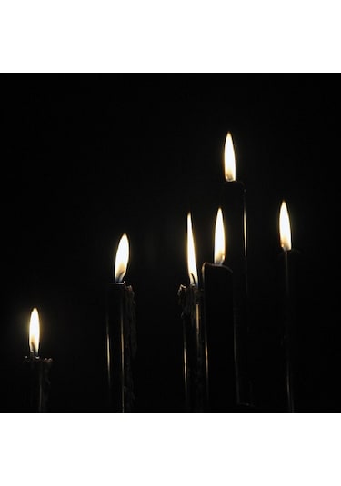 Vıp 35 Cm 8 Pcs Church Black Candles Siyah Arınma Mumu 35 Cm 8 Adet Siyah İnce Mum Siyah Kilise Mumu Renkli