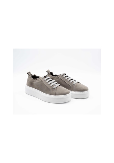 Freefoot 221150 Nubuk Açık Gri Kadın Sneaker 001