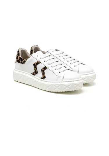Sneaker Günlük Kadın Mar-25y-209-8825 John May Beyaz-leopar Beyaz
