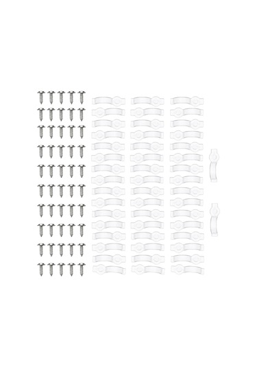 Symbee 100 Adet Led Şerit Sabitleme Klampları, 3528/5050/5630/3014 Modeli İçin, 10mm Genişliğe Uygun, Cıvatalı Montajlı Plastik Tutucular Diğer