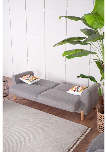 Bohera Bohem Koltuk Üç Kişilik Koltuk Açık Gri Açık Gri