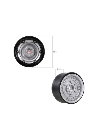 Kosona 1.9 İnç Metal Jant Seti - Trx4 Gen8 Mst İçin Siyah 1/10 Rc Tırmanma Araçlarına Uygun