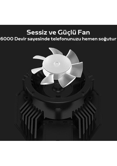 Dl06 Ultra Güçlü Telefon Soğutucu Fan Seramik Turbo Soğutma Rgb İphone 17 Pro- 17 Pro Max Uyumlu
