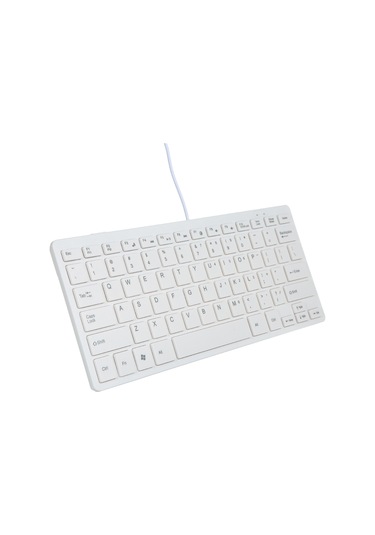 Yuntech01 Küçük Usb Kablolu Klavye K-1000 Beyaz - 78 Tuşlu, Ergonomik Tasarım, 130 Cm Uzun Kablolu, Taşınabilir Ve Dayanıklı