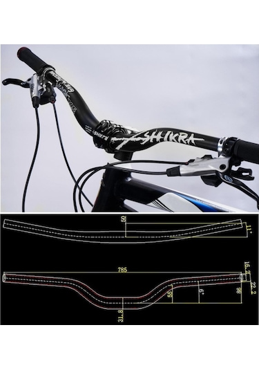 Suntek Dağ Bisikleti Yükseltici Çubuğu Ekstra Uzun Mtb Bmx Dh Siyah
